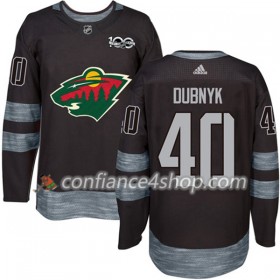 Adidas Maillot de Hockey Minnesota Wild Devan Dubnyk 40 1917-2017 100th Anniversary Noir Authentic - Homme
